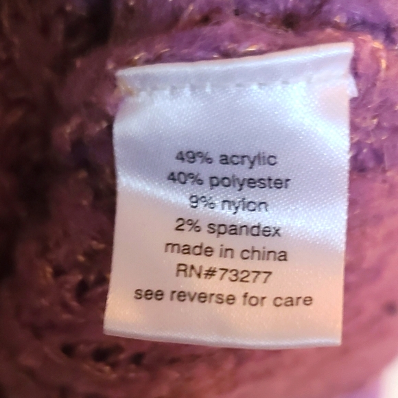 Elizabeth and James Lavender Cableknit Sweater - Picture 4 of 5